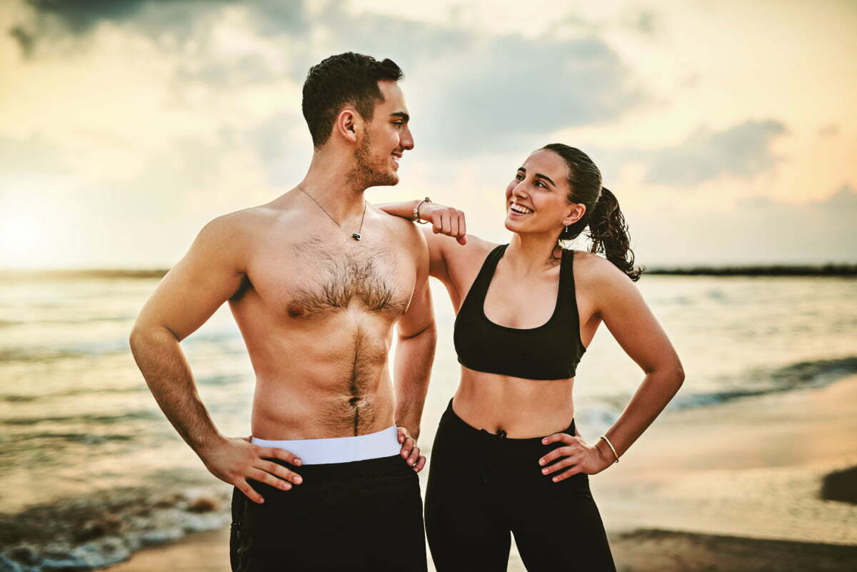 Happy Fit Couple With Liposuction