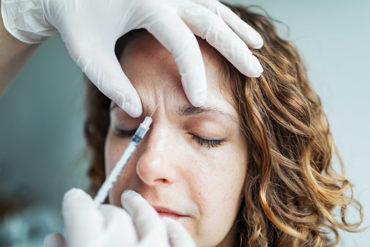 Woman getting Botox injections