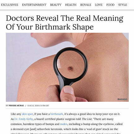 Dr. Emily Kirby Reveal the Real Meaning of Your Birthmark Shape